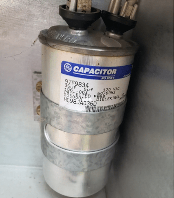 broken AC compressor capacitor